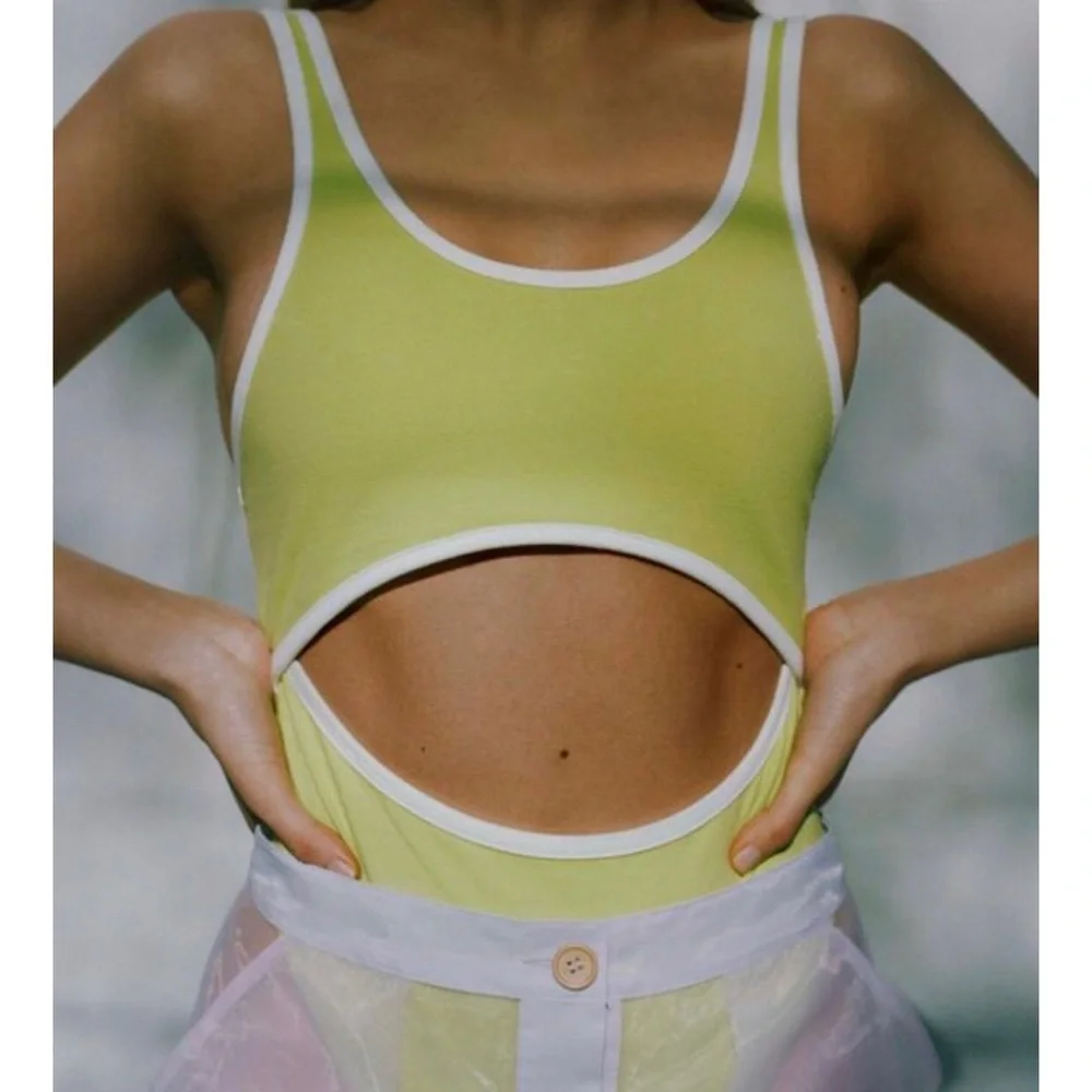 NWOT Urban Outfitters Neon Bodysuit - Picture 1 of 6